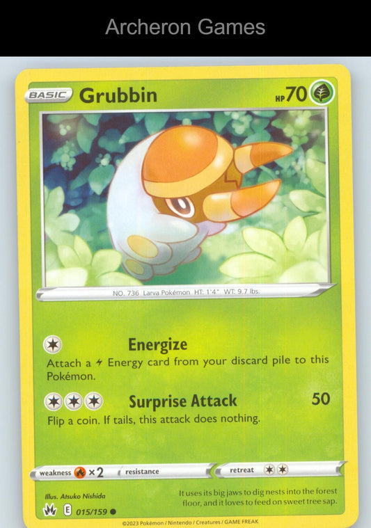 Pokemon Card Grubbin CRZ 015/159 C Crown Zenith
