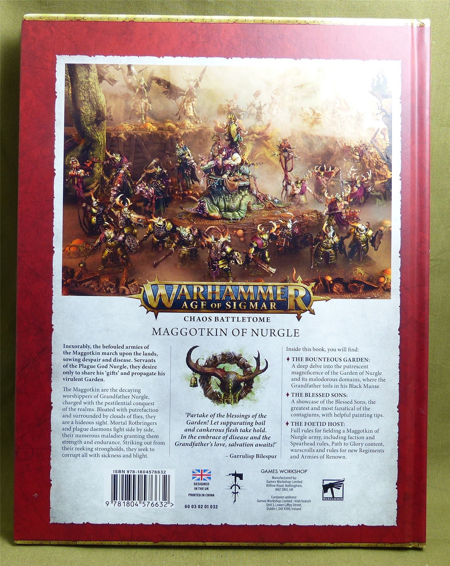 Maggotkin of Nurgle Chaos Battletome Hardback - Warhammer AoS #3JT