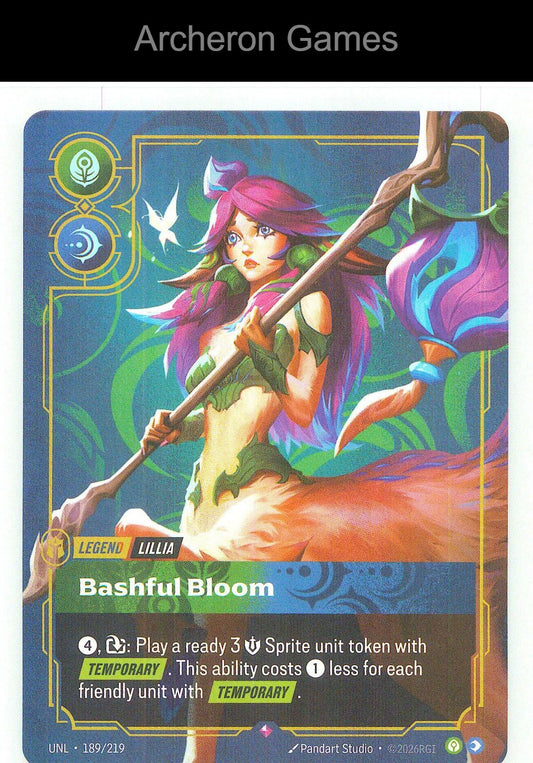 Lillia - Bashful Bloom UNL 189/219 R Unleashed Riftbound Card