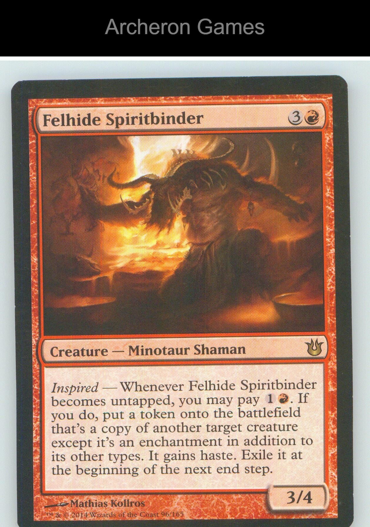 Felhide Spiritbinder BNG 96 R MTG Card NM/EX+