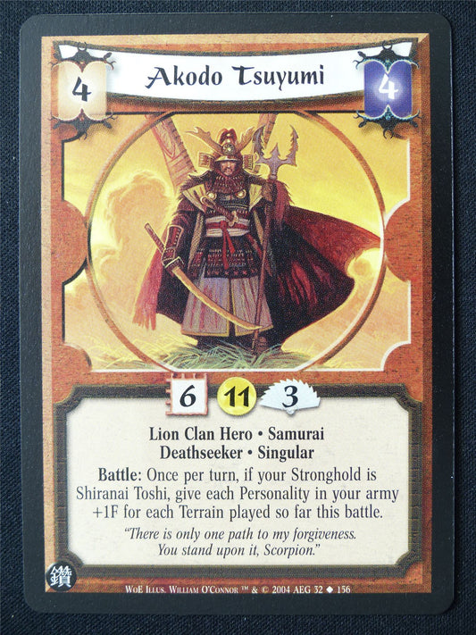 Akodo Tsuyumi - WoE - Legend of the Five Rings L5RCard #U2