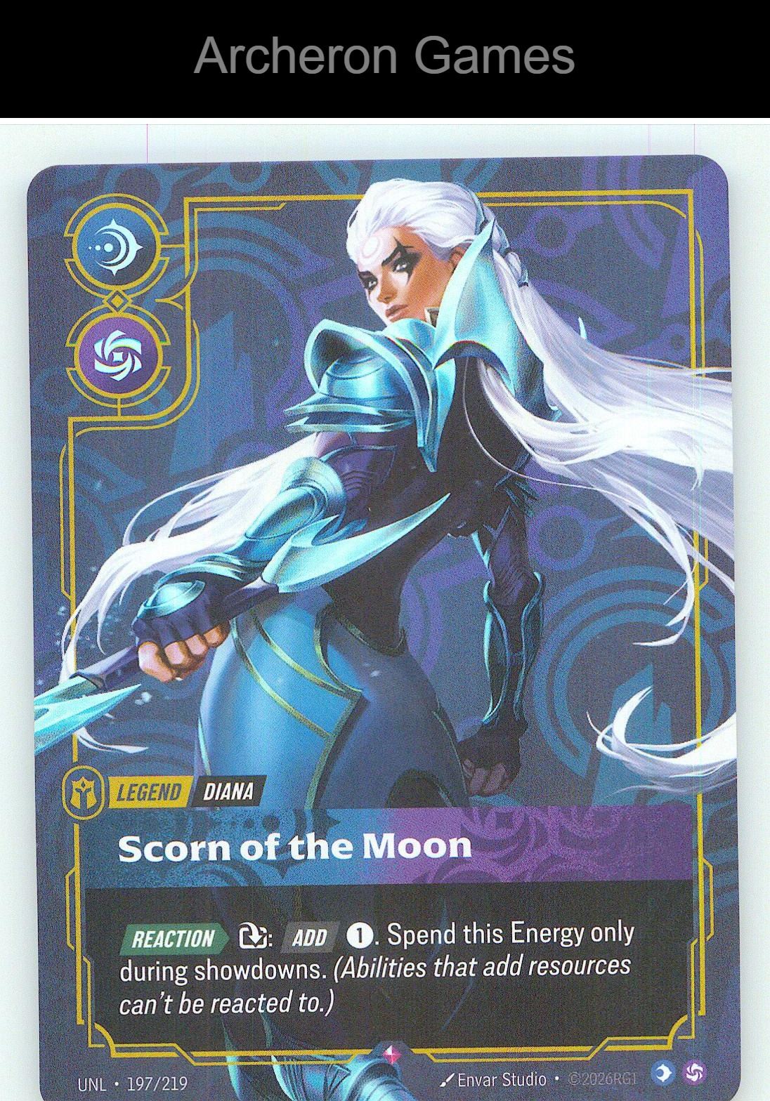 Diana - Scorn of the Moon UNL 197/219 R Unleashed Riftbound Card