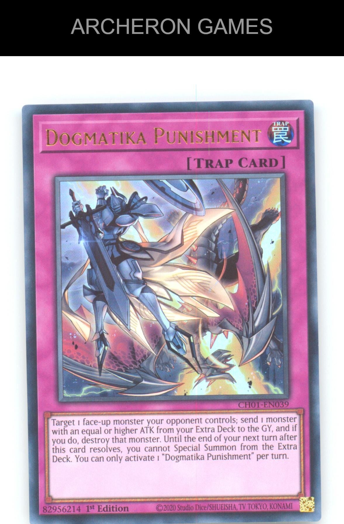 Dogmatika Punishment Ultra Rare YUGIOH Card 1st Edition