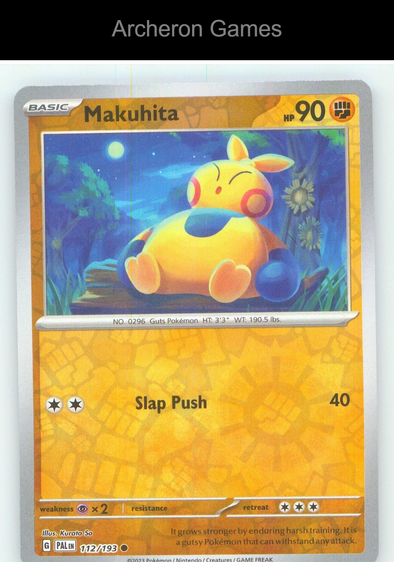 Pokemon Card Makuhita PAL 112/193 C Paldea Evolved Reverse Holo