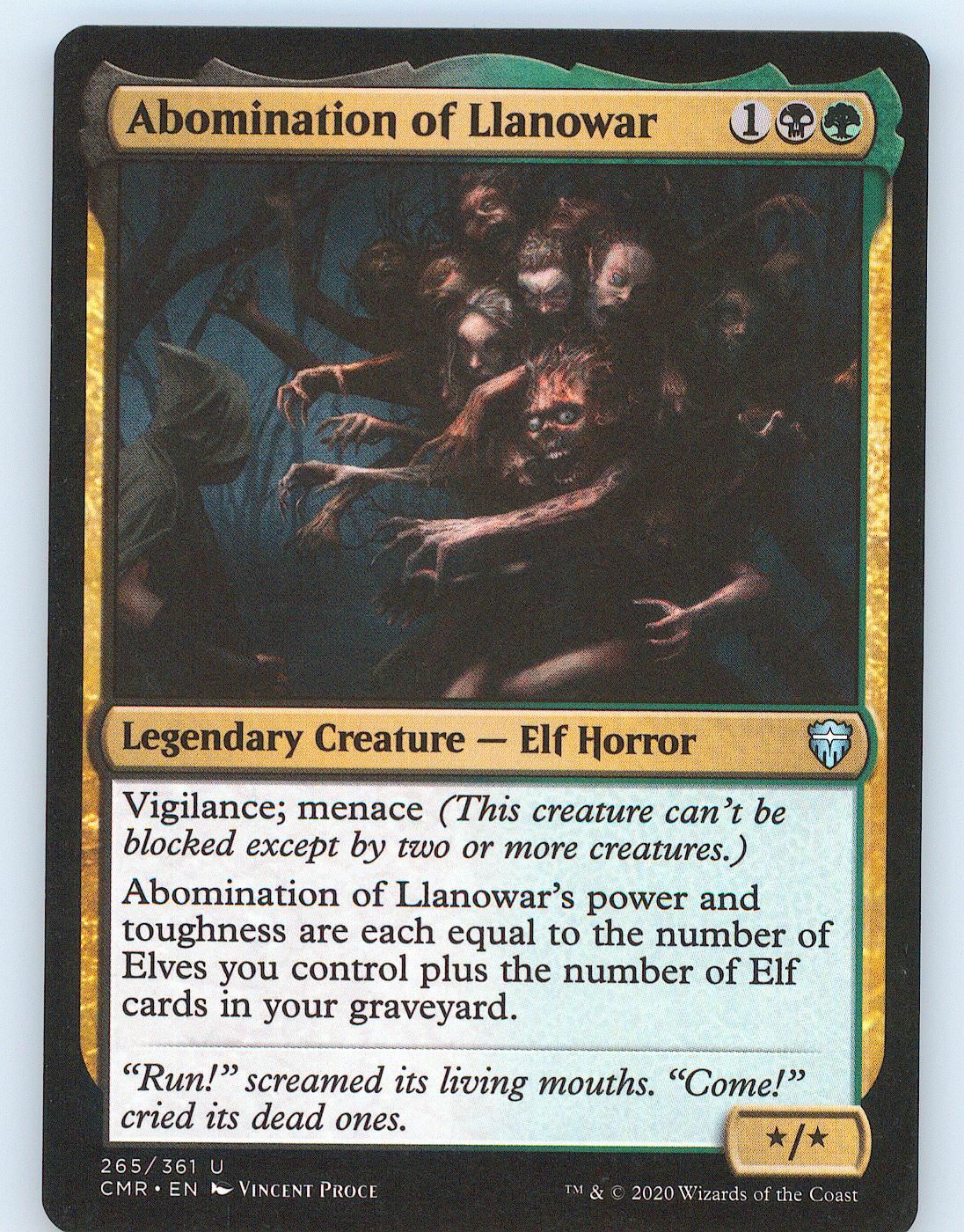 Abomination of Llanowar 265 UC MTG Card Commander Legends