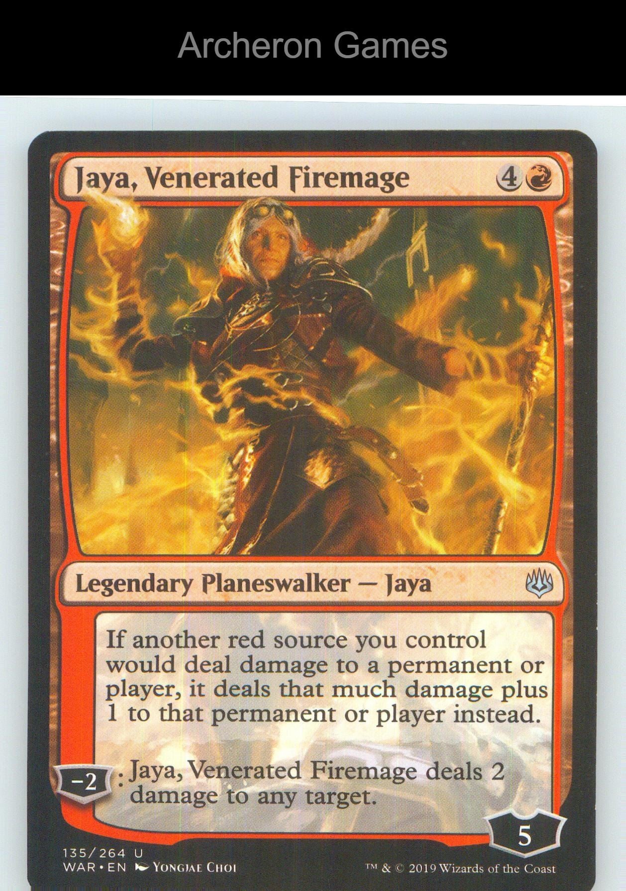 Jaya, Venerated Firemage WAR 135 UC MTG Card NM/EX+