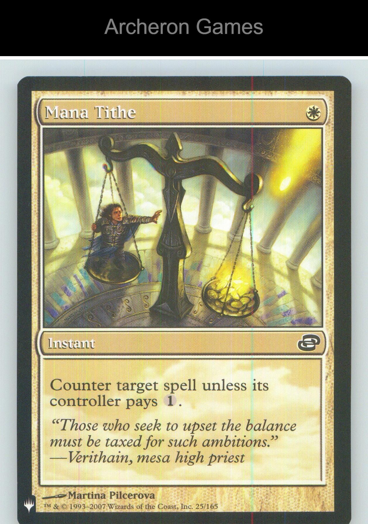 Mana Tithe PLC 25 C MTG Card NM/EX+