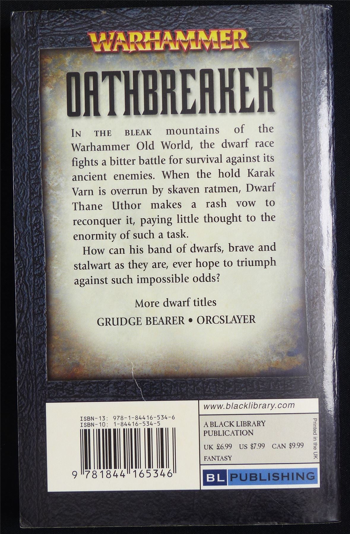 Oathbreaker - Warhammer Novel Softback #2L2