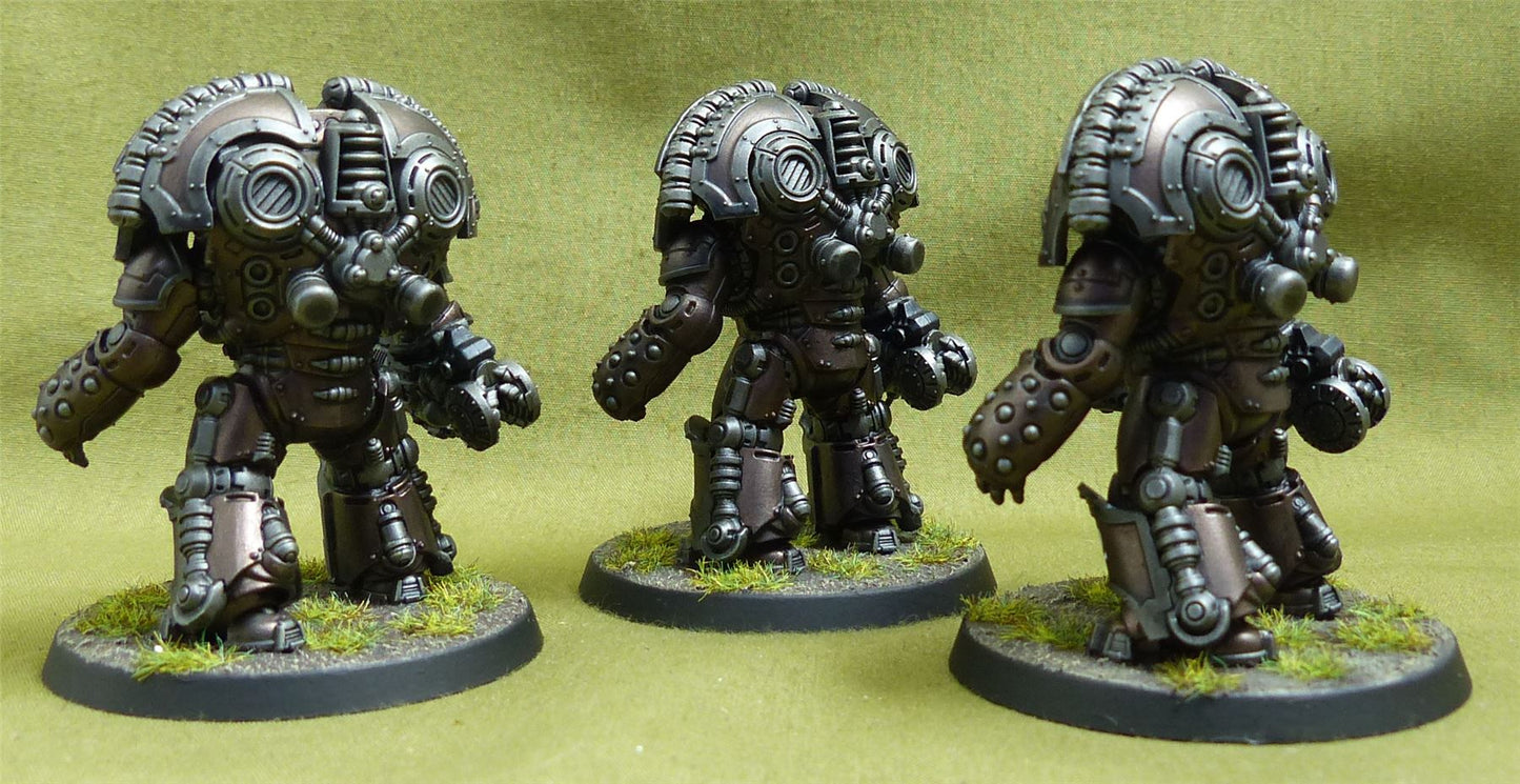 Saturnine Terminator Squad set of 3 painted - Astartes - Warhammer Horus Heresy #P0