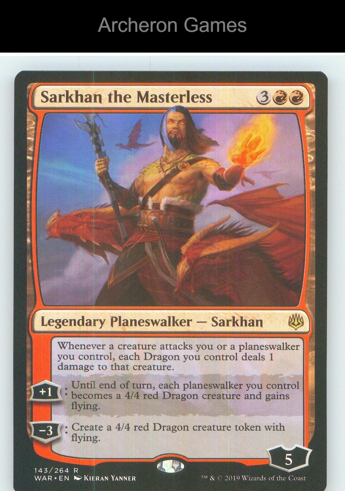 Sarkhan the Masterless WAR 143 R MTG Card NM/EX+