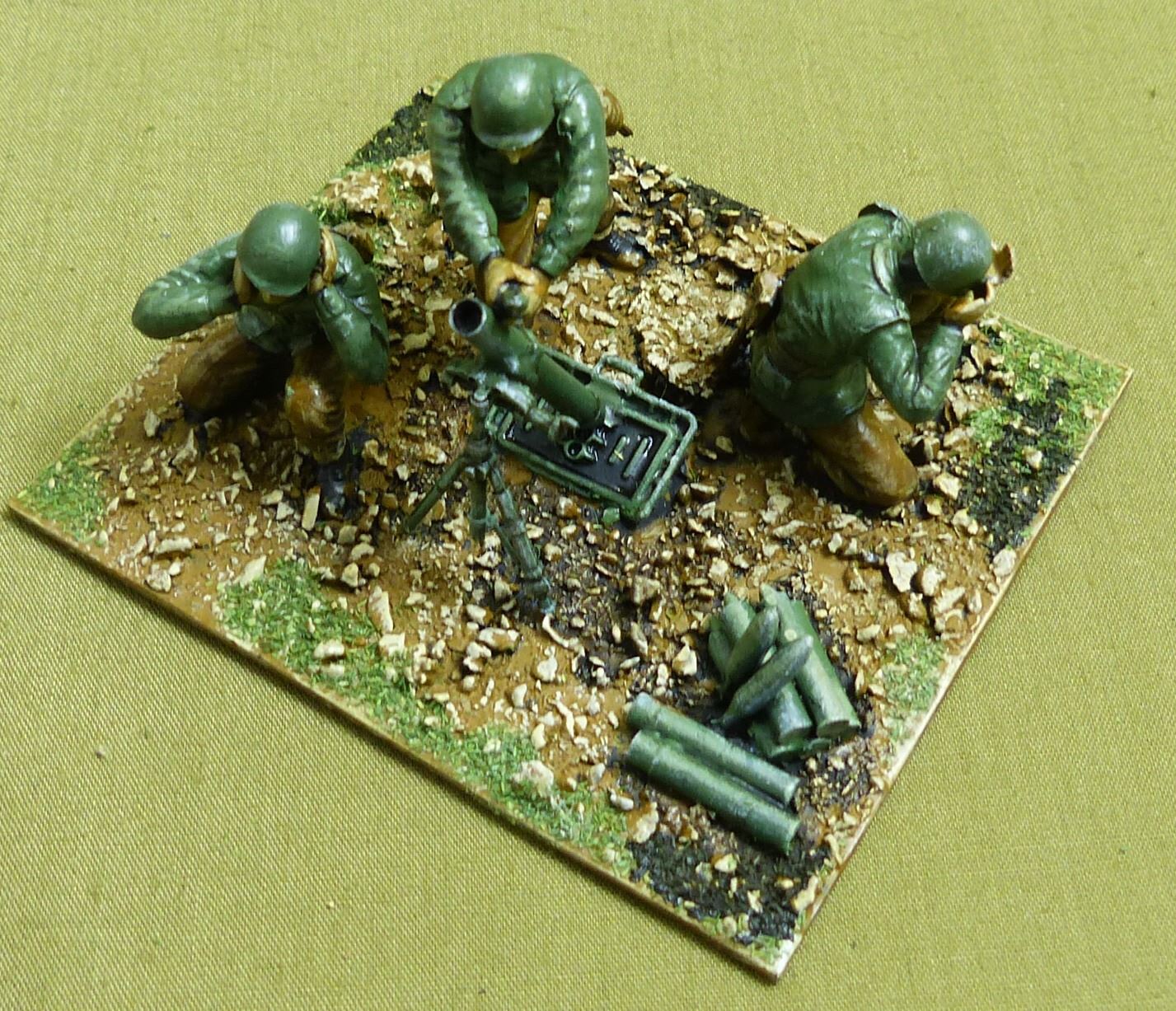 British Mortar Team painted 1/35 scale - WW2 Model #178