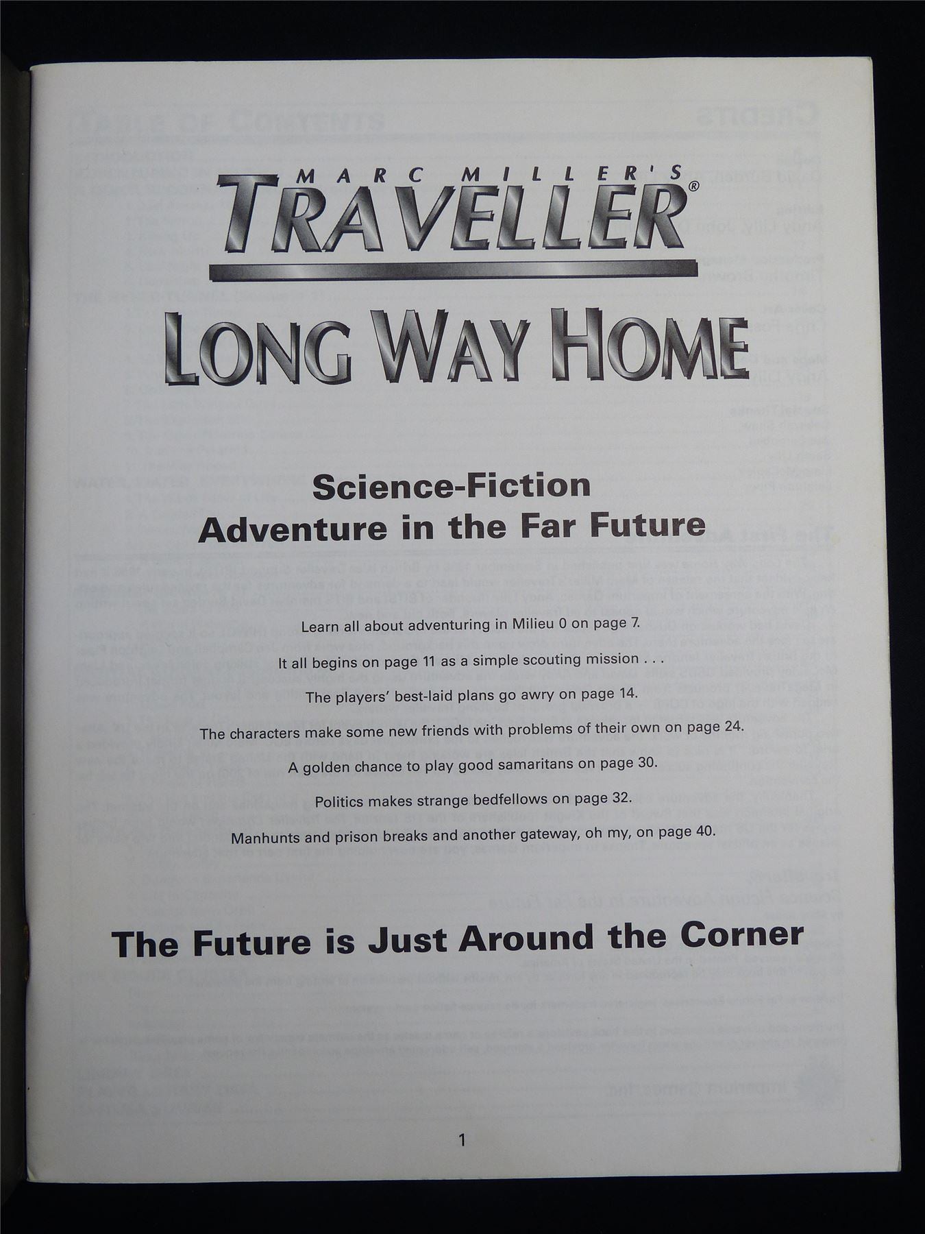 Traveller: Long Way Home Adventure One - GDW Roleplaying Booklet #2RU