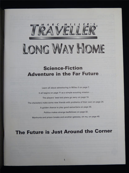 Traveller: Long Way Home Adventure One - GDW Roleplaying Booklet #2RU