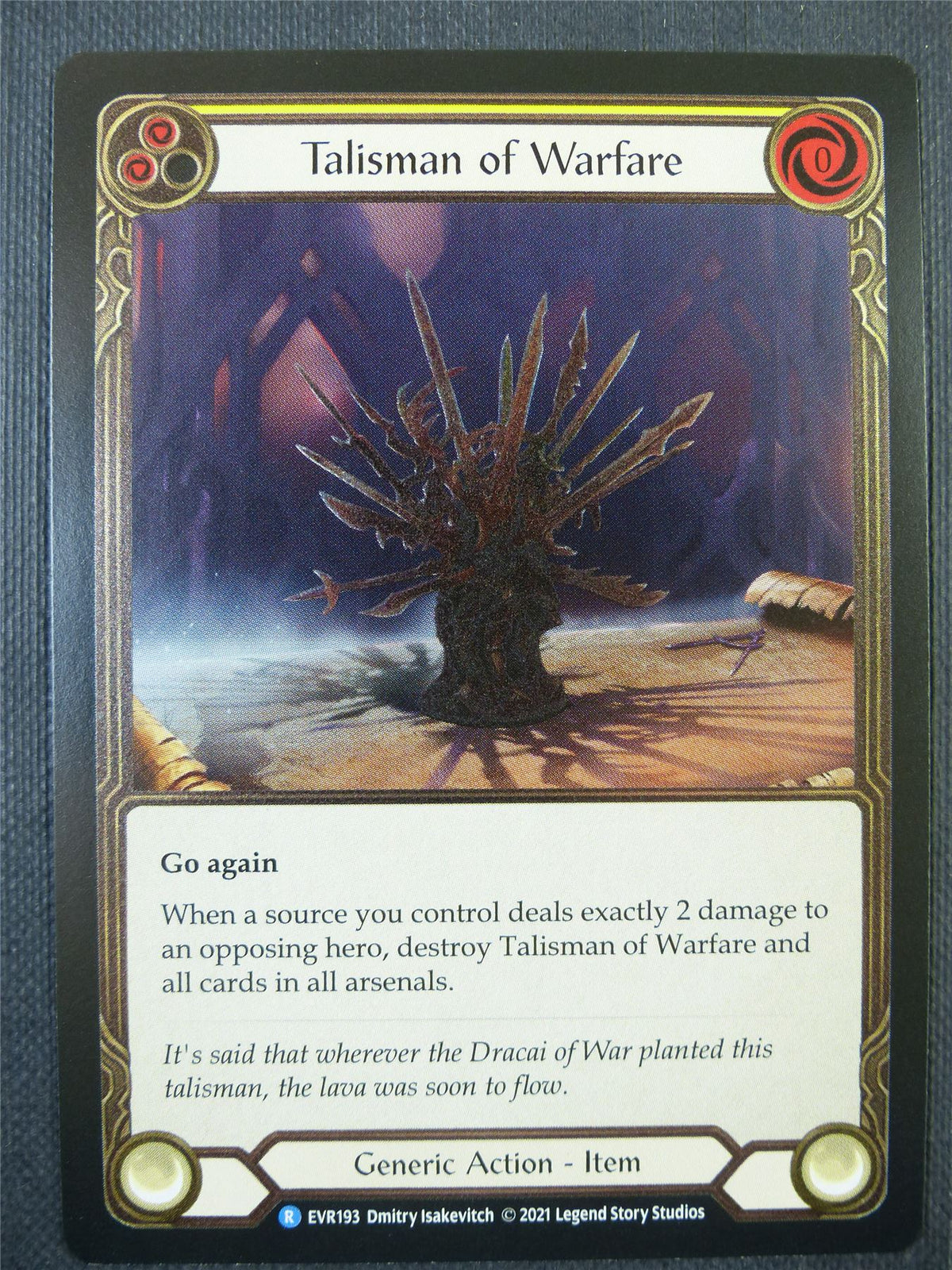 Talisman of Warfare Yellow Cold Foil - 1st ed Everfest - Flesh & Blood Card #6FH