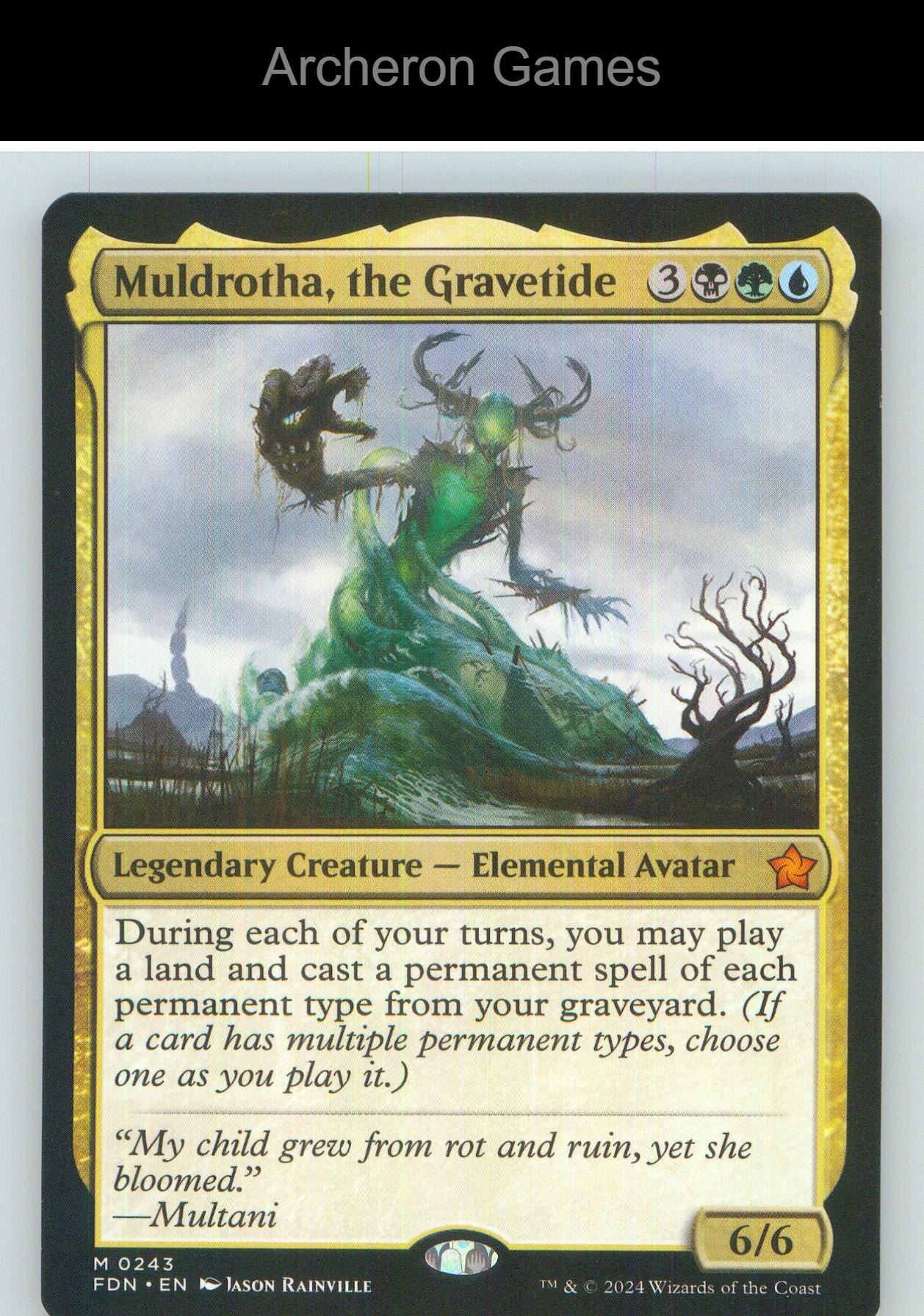 Muldrotha, the Gravetide FDN 243 Mythic MTG Card NM/EX+
