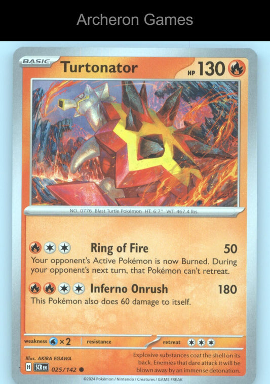 Pokemon Card Turtonator SCR 25/142 C Stellar Crown