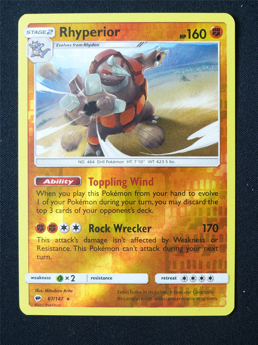 Rhyperior 67/147 Reverse Holo played - Pokemon Card #6OA