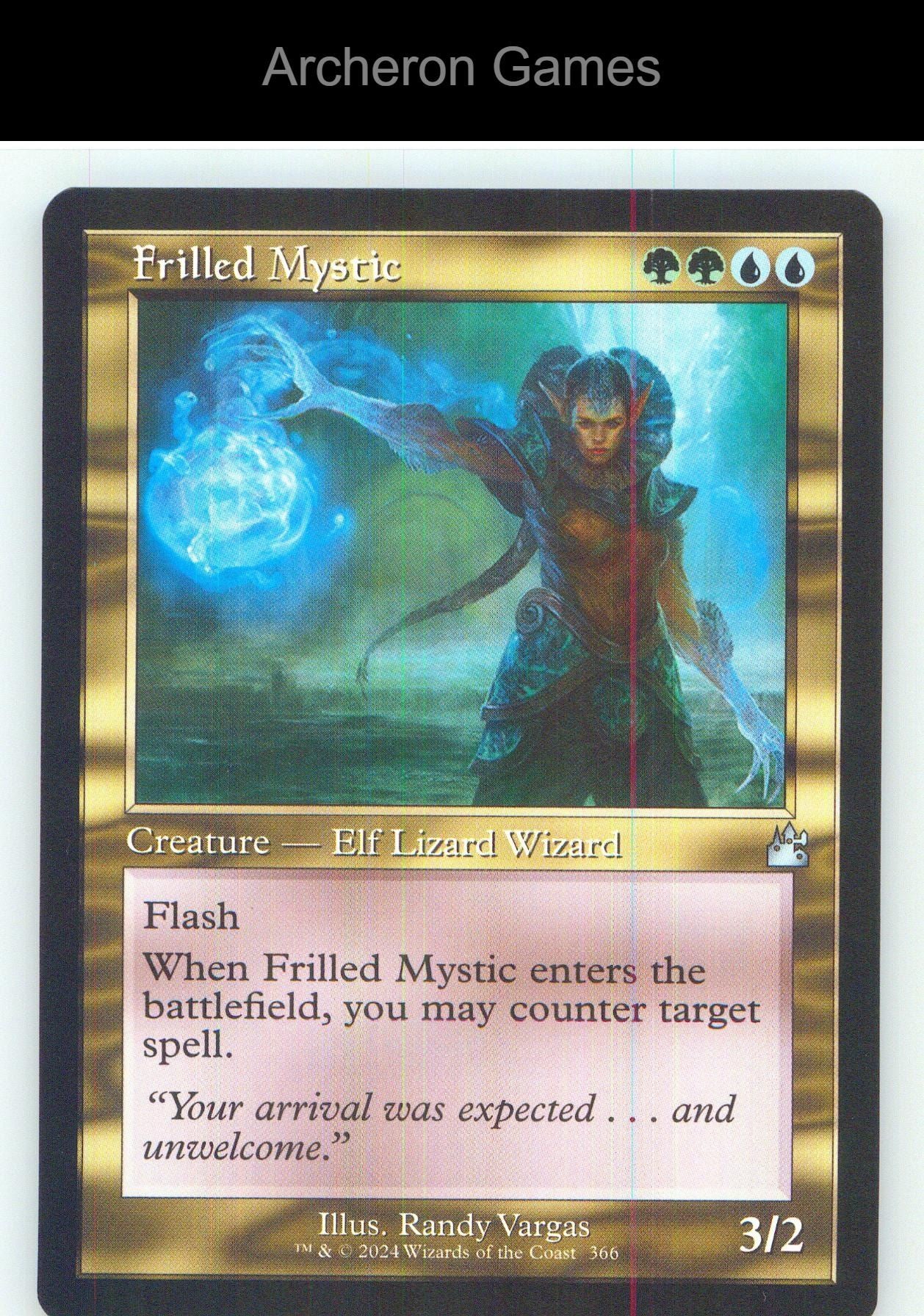 Frilled Mystic (Retro Frame) RVR 366 UC MTG Card NM/EX+