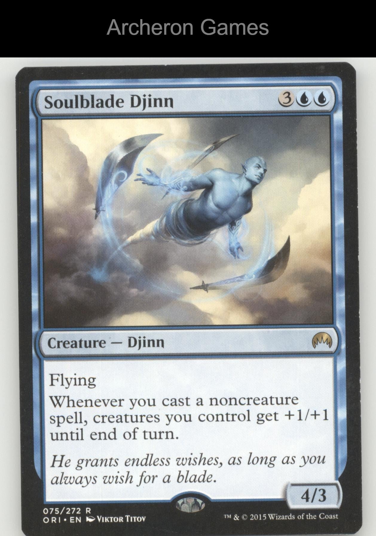 Soulblade Djinn 75 R MTG Card Magic Origins
