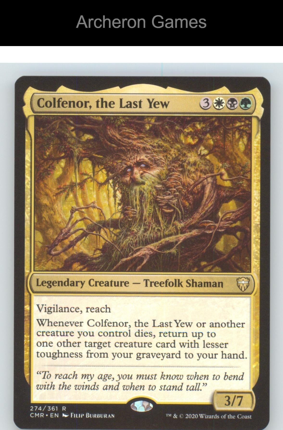 Colfenor, the Last Yew CMR 274 R MTG Card NM/EX+