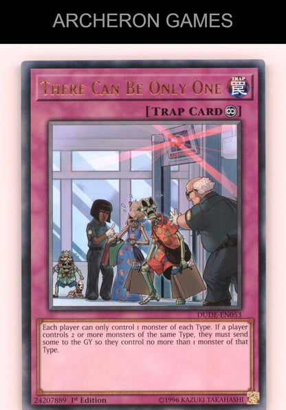 There Can Be Only One Ultra Rare YUGIOH Card