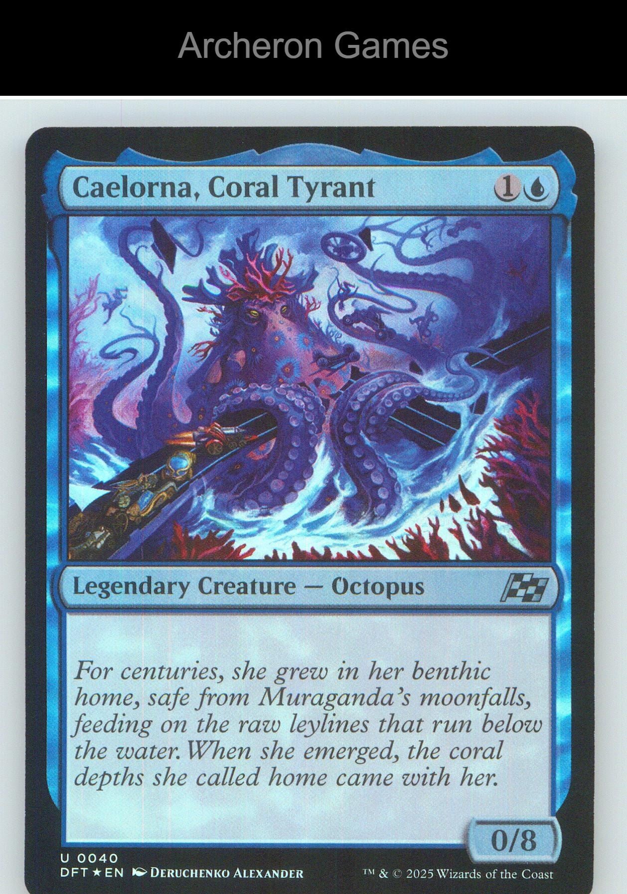 Caelorna, Coral Tyrant DFT 40 UC MTG Card NM/EX+ Foil