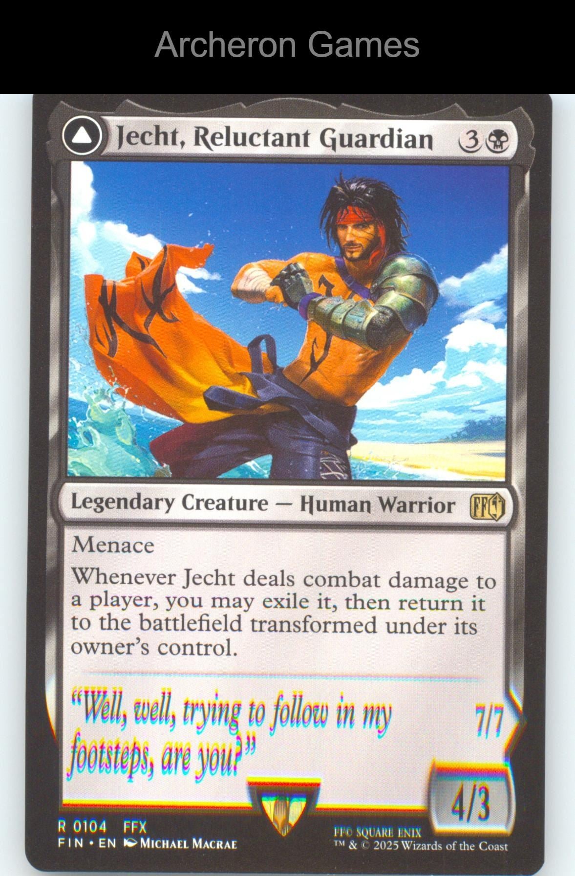 Jecht, Reluctant Guardian FIN 104 R MTG Card NM/EX+
