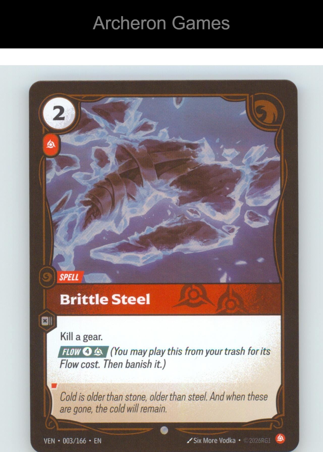 Brittle Steel VEN 003/166 C Vendetta Riftbound Card Foil