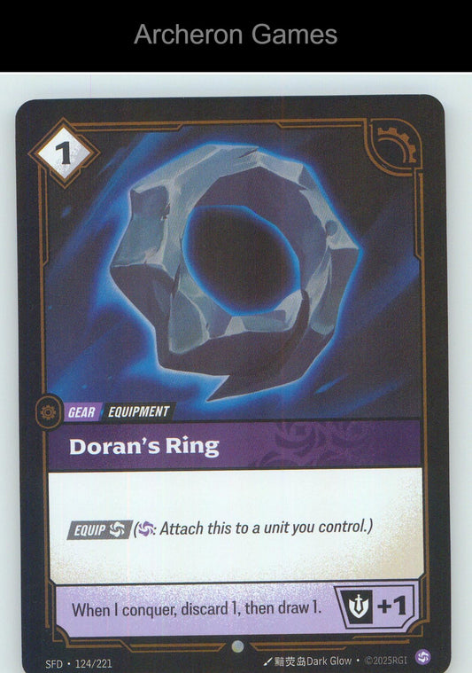Doran's Ring SFD 124/221 C Spiritforged Riftbound Card