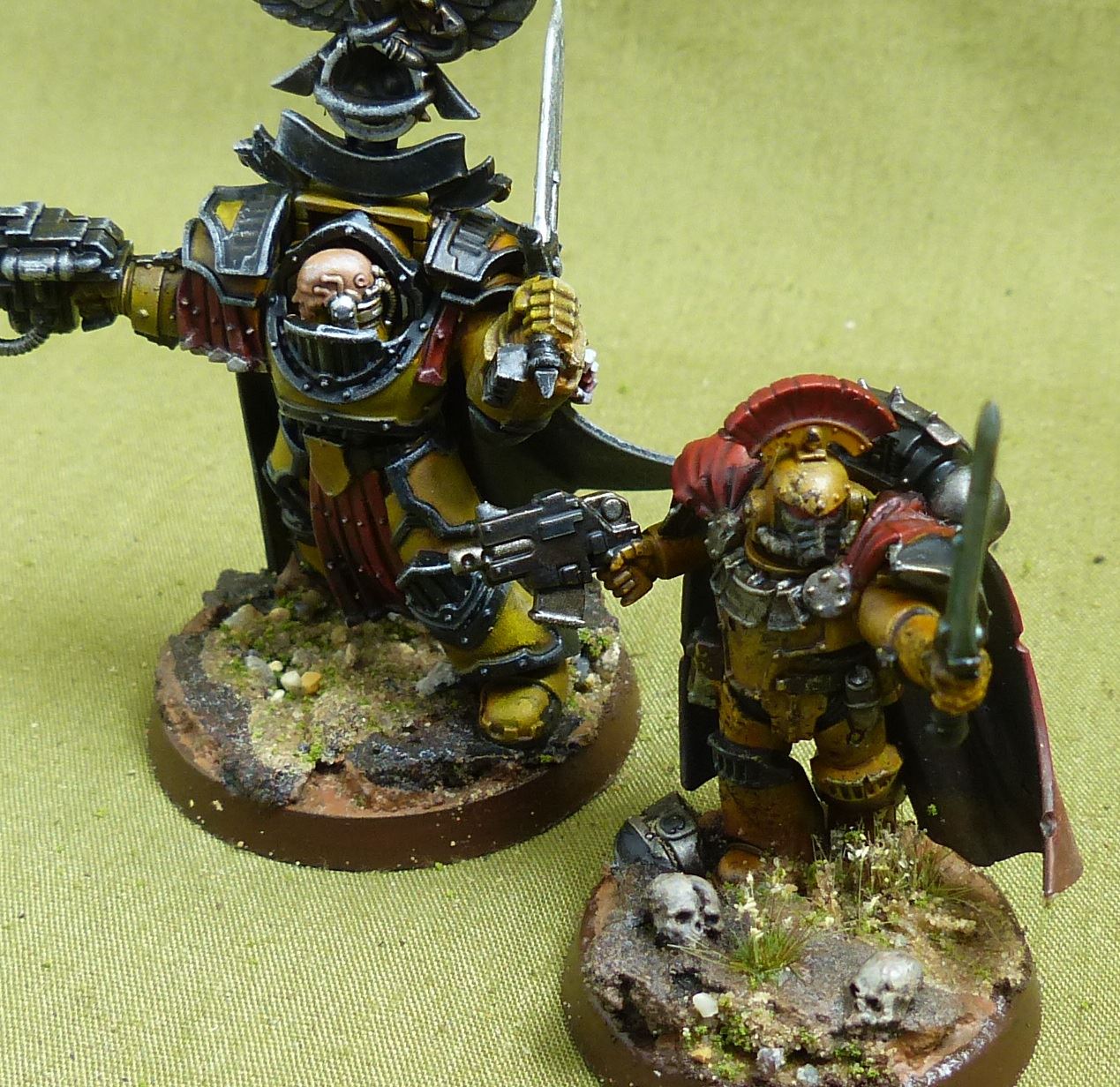 Legion Cataphractii Praetor & Chaplain Consul painted - Imperial Fists - Warhammer Horus Heresy #1QU