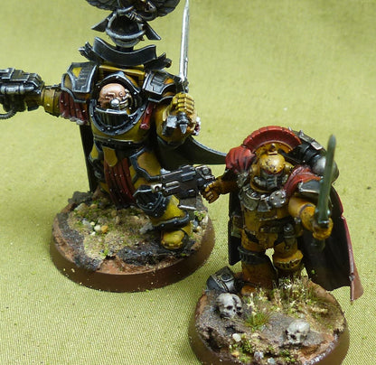 Legion Cataphractii Praetor & Chaplain Consul painted - Imperial Fists - Warhammer Horus Heresy #1QU