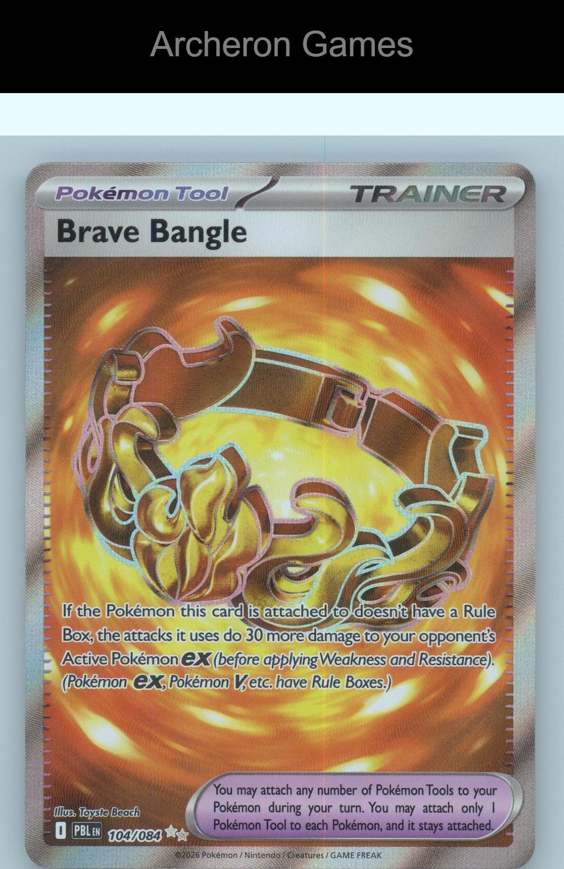 Pokemon Card Brave Bangle ME05 104/084 Ultra Rare Pitch Black Holo
