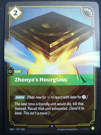 Zhonya's Hourglass 077/298 Rare Foil - OGN - Riftbound Card #2DR