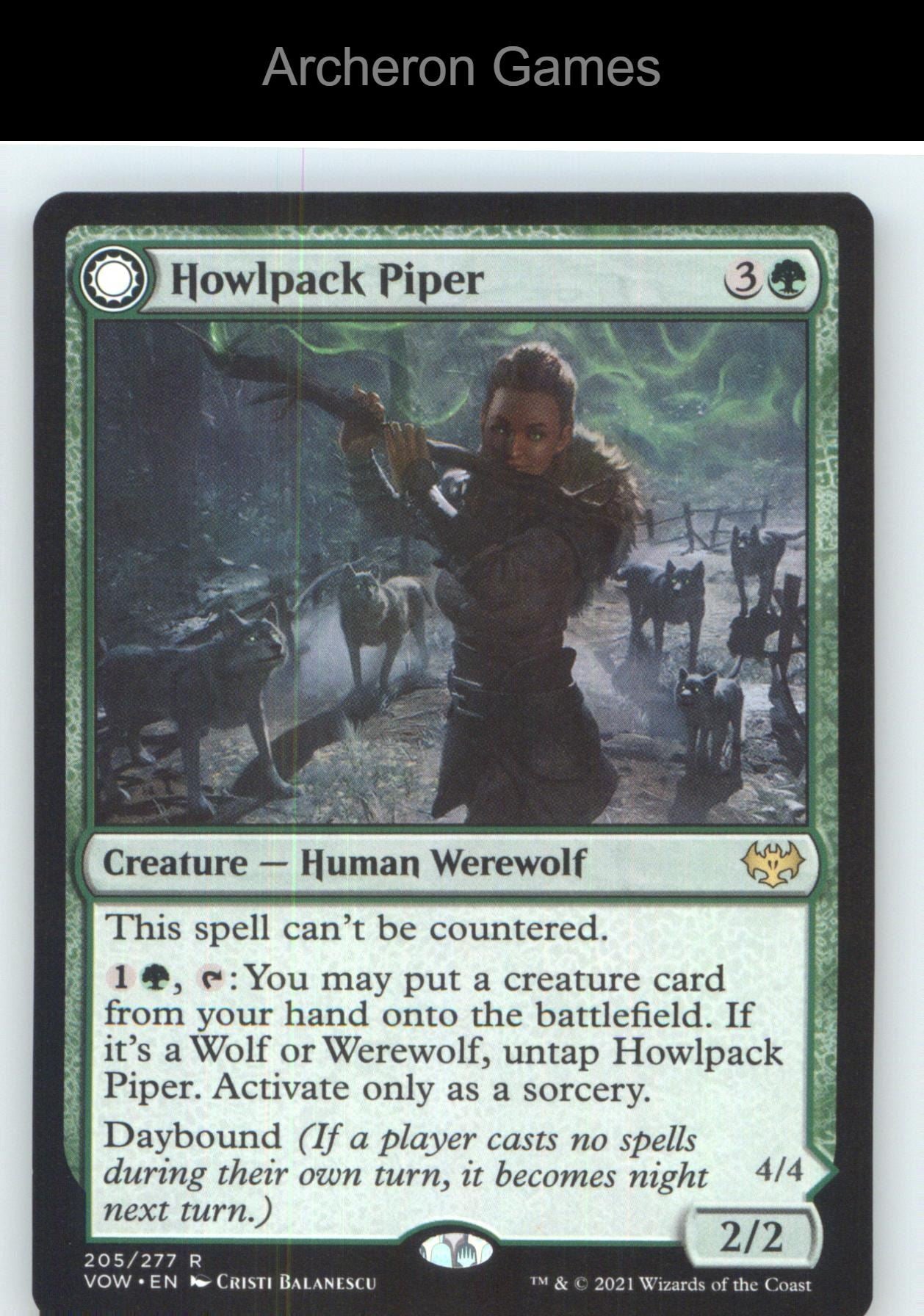 Howlpack Piper VOW 205 R MTG Card NM/EX+