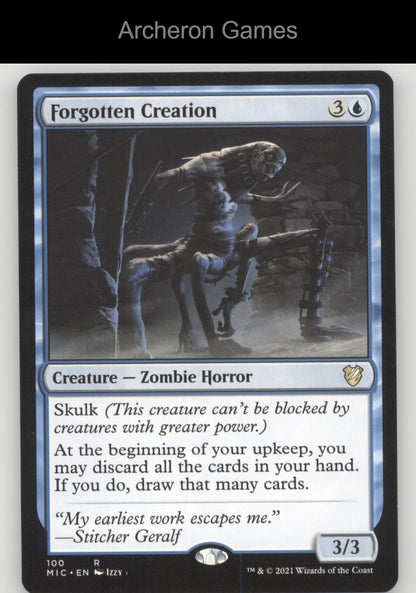 Forgotten Creation 100 R MTG Card Commander: Innistrad: Midnight Hunt