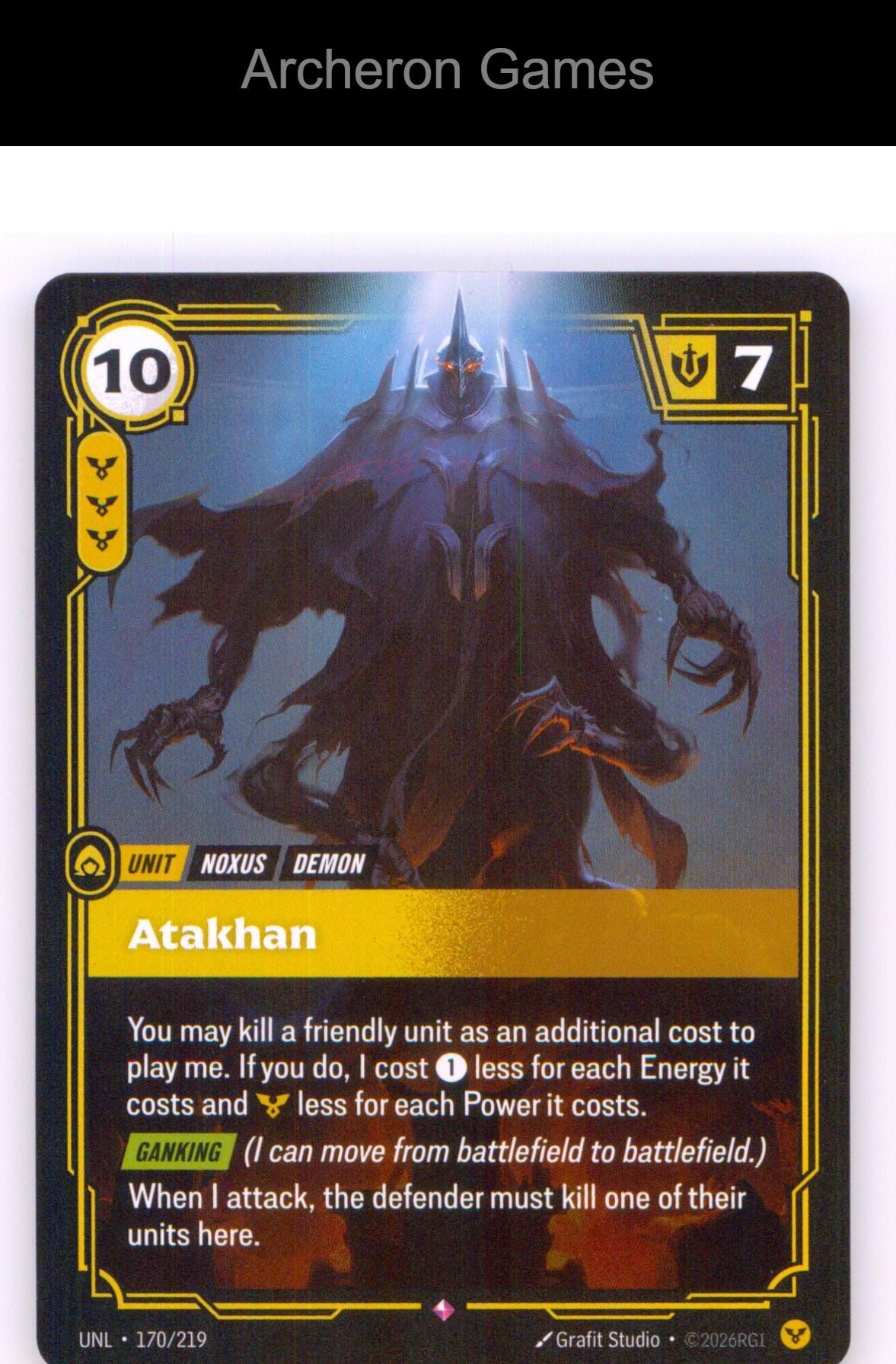 Atakhan UNL 170/219 R Unleashed Riftbound Card