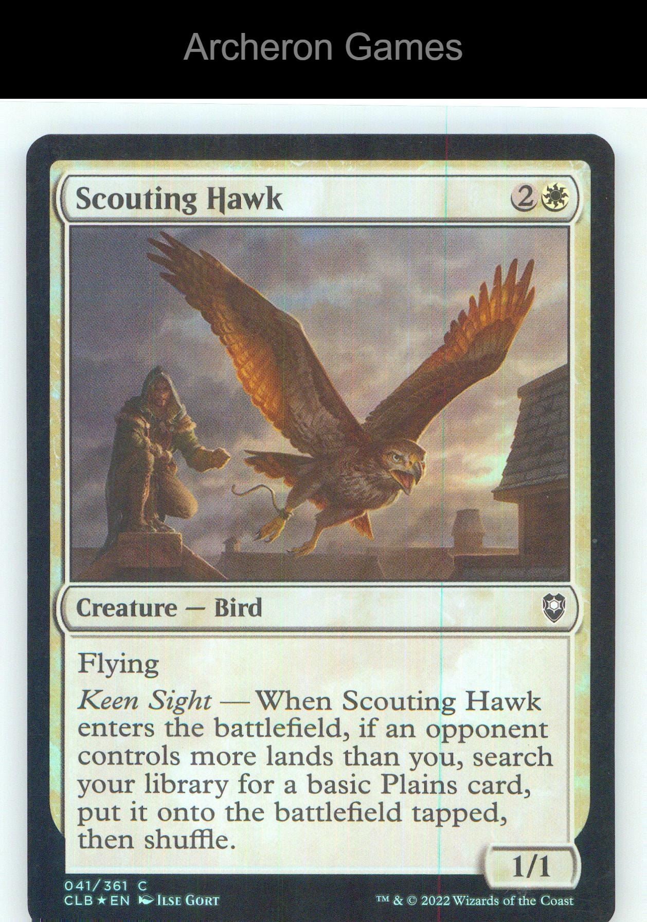 Scouting Hawk CLB 41 C MTG Card NM/EX+ Foil