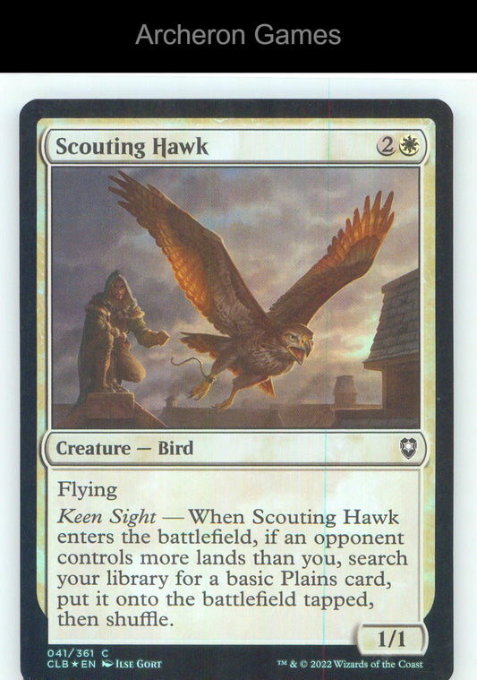 Scouting Hawk CLB 41 C MTG Card NM/EX+ Foil