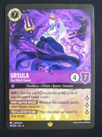 Ursula Sea Witch Queen 58/204 - Lorcana Card #136