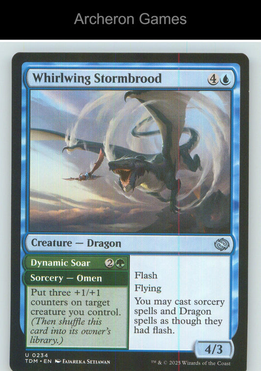 Whirlwing Stormbrood TDM 234 UC MTG Card NM/EX+