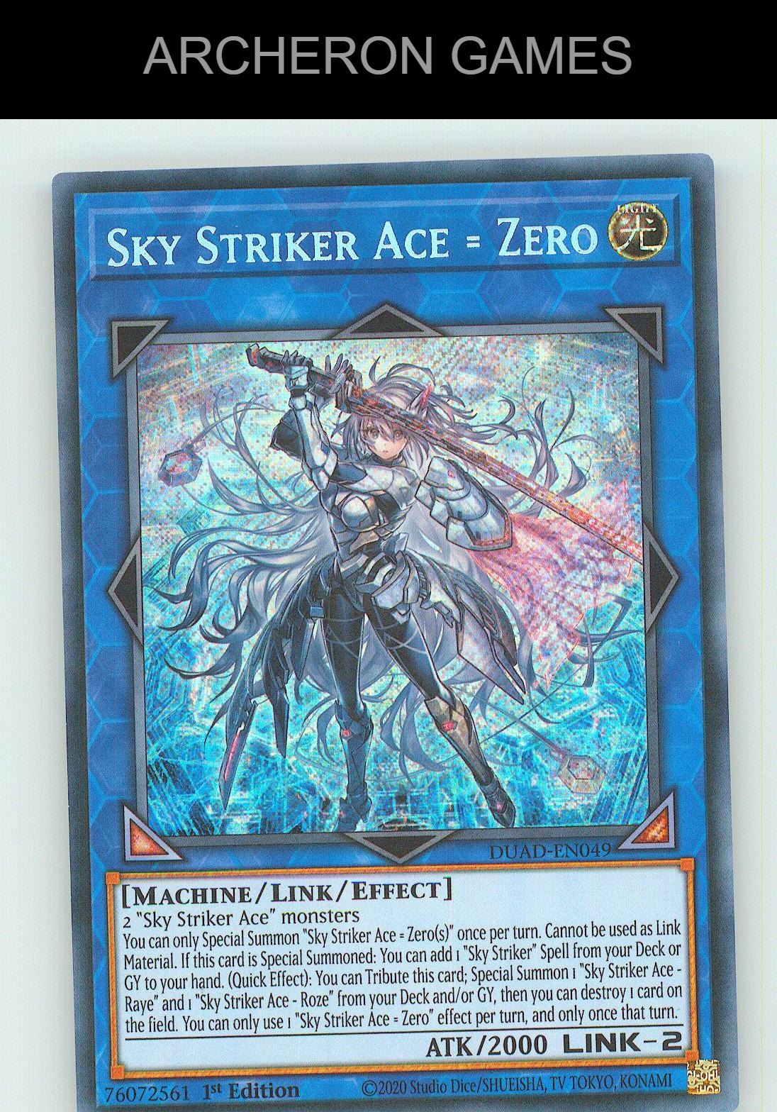 Sky Striker Ace = Zero SEC YUGIOH Card 1st Edition