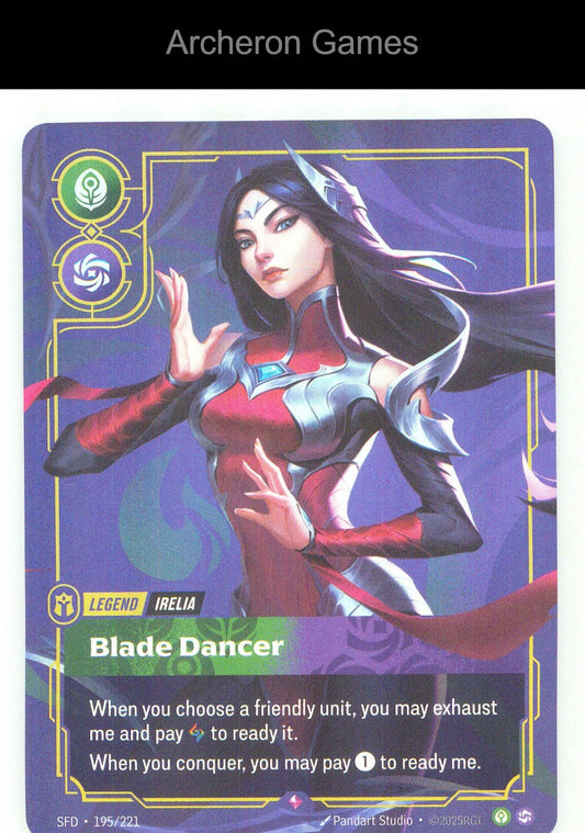 Irelia - Blade Dancer SFD 195/221 R Spiritforged Riftbound Card Foil