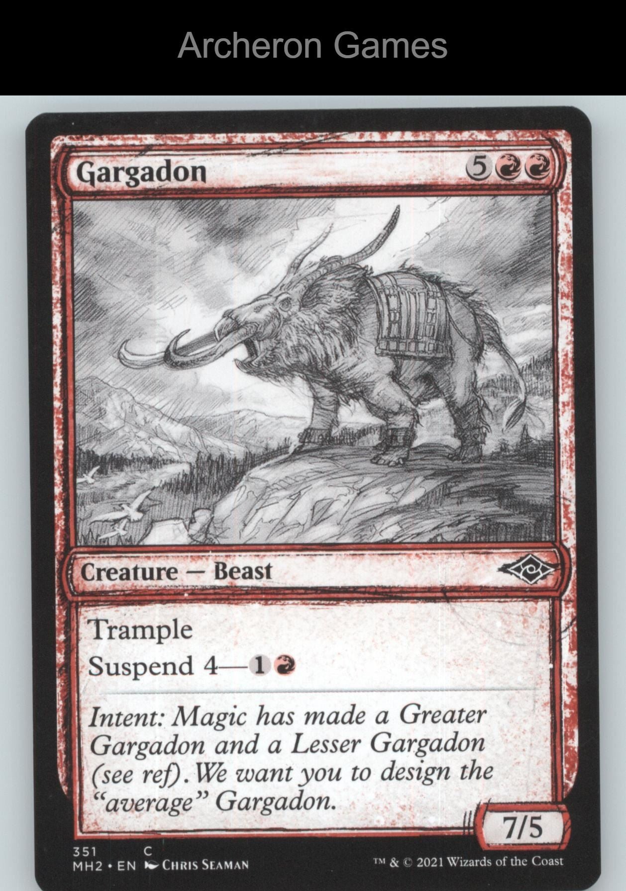 Gargadon (Showcase) 351 C MTG Card Modern Horizons 2