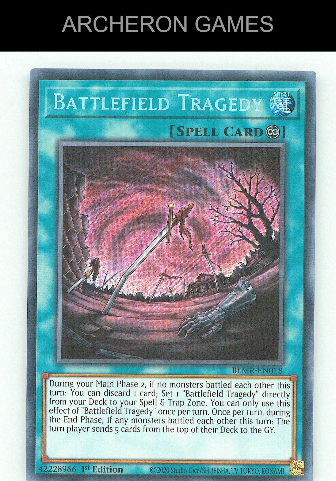 Battlefield Tragedy SEC YUGIOH Card