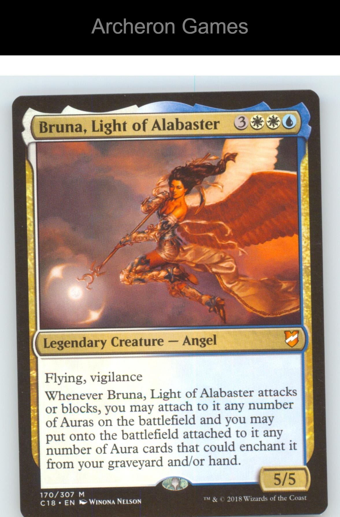 Bruna, Light of Alabaster C18 170 Mythic MTG Card NM/EX+