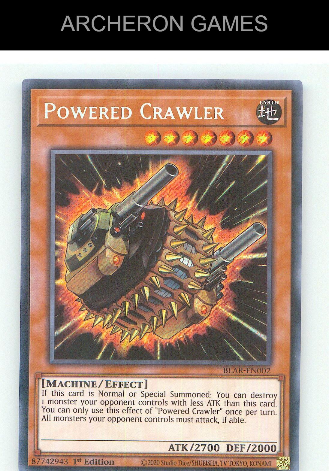 Powered Crawler SEC YUGIOH Card 1st Edition