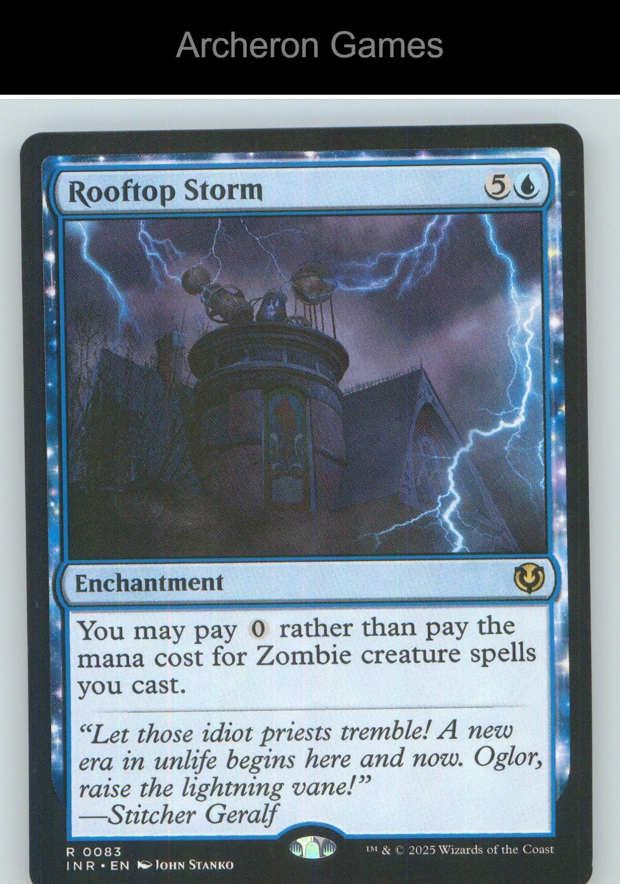 Rooftop Storm INR 83 R MTG Card NM/EX+
