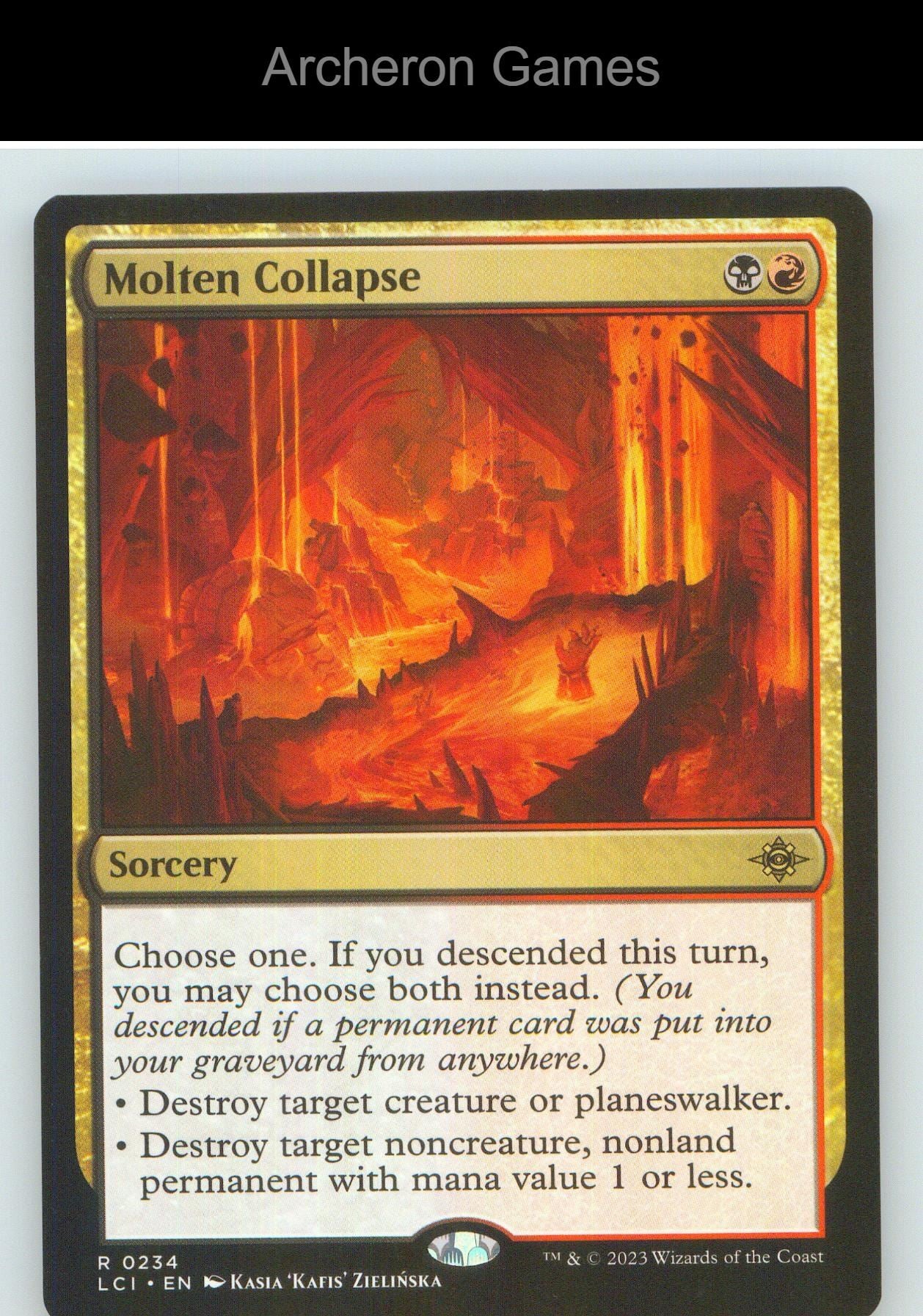 Molten Collapse LCI 234 R MTG Card NM/EX+