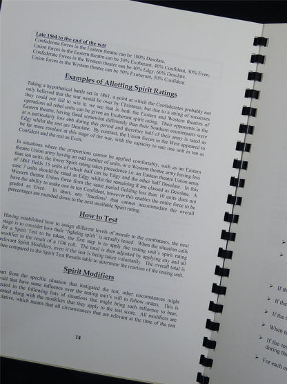 Rebel yell! Battles in the American Civil War -  Miniatures Rulebook #2SP