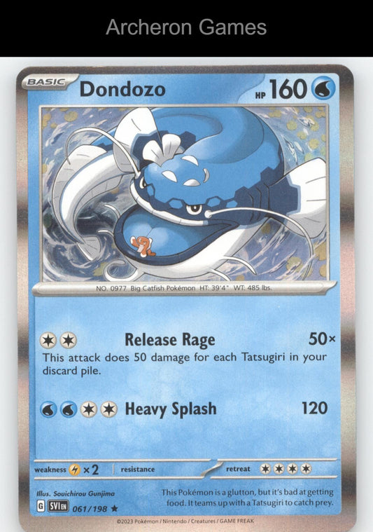 Pokemon Card Dondozo SVI 061/198 R Scarlet & Violet Holo